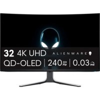 New Alienware AW3225QF 31.6 inch QD-OLED Curved 4K UHD 240Hz .03-ms G-SYNC Gaming Monitor with HDR (HDMI, USB-C) - Lunar Light