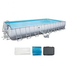 New Bestway - 31.3ft x 16ft x 52 inches Rectangular Frame Above Ground Pool Set
