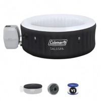 New Coleman - 4 Person Portable Inflatable Outdoor Hot Tub - Black