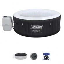 New Coleman - 4 Person Portable Inflatable Outdoor Hot Tub - Black