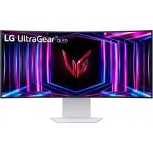New LG UltraGear 34 inch OLED Curved WQHD 240Hz 0.03ms FreeSync and NVIDIA G-SYNC Gaming Monitor with HDR400 (HDMI, DP, USB) - White