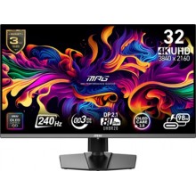 New MSI MPG 322URX QD-OLED 32 inch Quantum Dot OLED UHD 240Hz 0.03ms Gaming Monitor with HDR400 (DisplayPort 2.1a, HDMI, USB) - Black