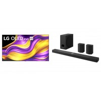 New Package - LG - 83" Class G5 Series OLED evo AI 4K UHD Smart webOS TV with One Wall Design (2025) and 9.1.5-Channel S95TR Home Theater Soundbar with Wireless Subwoofer and Rear Speakers, Dolby Atmos, WOW Orchestra - Black