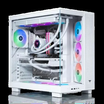 New Thermaltake LCGS View 9580S-380XL Gaming Desktop AMD Ryzen 9 9950X3D, 32GB Memory, NVIDIA GeForce RTX 5080, 2TB NVMe M.2 - Snow